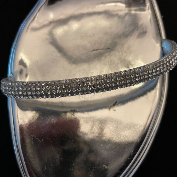 Authentic. Wangler Julio Strass Silver Sandal: Size 41 - Picture 3 of 11